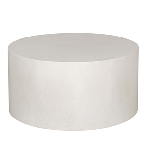 Mesa de Centro Redonda Moderna y Minimalista de GFRC Blanca, Ligera, Móvil, Decorativa para Sala de Estar, Fácil de Limpiar - Product Image 1