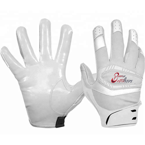 ถุงมืออเมริกันฟุตบอลแบบกำหนดเองได้ ป้องกันการลื่น จับกระชับมือ นิ้วมือเต็มรูปแบบ สายรัดข้อมือปรับได้ ปิดด้วยแถบตีนตุ๊กแก - Product Image 3