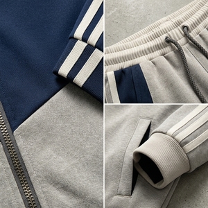 Men Color Block Tracksuit 2 Piece Sportswear Set Full Zip <b>Jacket</b> Jogger Pants Regular Fit for <b>Workout</b> Leisure - Product Image 6