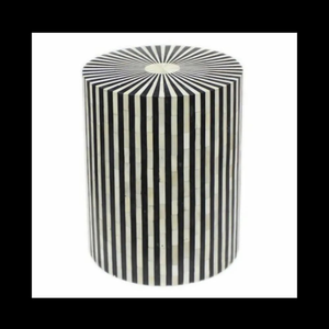 Table d'appoint/consolère ronde moderne faite à la main, écologique, avec incrustation de nacre et d'os - FAIZA CRAFT - Product Image 6