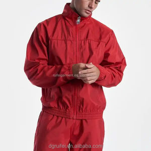 Conjunto deportivo de dos piezas para hombre, de nailon y poliéster de secado rápido, estilo informal, para otoño, con chaqueta cortavientos. - Product Image 3