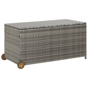 Scatola portaoggetti Patio in 47.2 grigio chiaro "x 25.6" x 24 "in Poly Rattan - Product Image 1