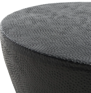 Atractiva mesa de centro martillada redonda de Metal de hierro, mesa auxiliar, mesa de consola tradicional con acabado negro, muebles para habitación de Hotel - Product Image 6