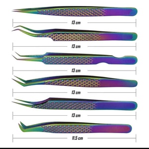 Pince à cils à pointe lisse en acier inoxydable pour extensions de cils, outil professionnel d'extension de cils 787 - Product Image 3