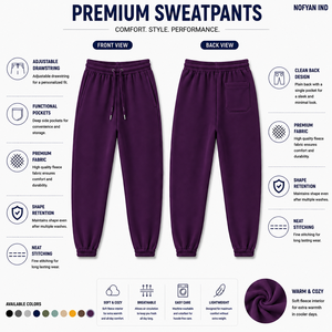 Pantalones Deportivos Personalizados de Peso Medio, Pantalones Jogger de Algodón OEM, Fabricante de Marca Privada - Product Image 3