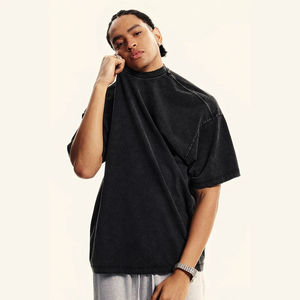 T-shirt Homme Oversize Personnalisé à Motif Manches Courtes Col Rond Décontracté en Jersey de Coton Uni Longueur Standard Style Vintage - Product Image 5