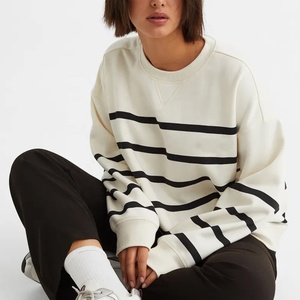 Sudadera informal ligera de cuello redondo de algodón de rizo para mujer 2025, diseño bordado de alta calidad, estampado de invierno transpirable - Product Image 3