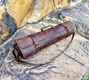 Handmade Leather Knife <b>Roll</b> Kitchen Knife Carrier Chef <b>Tool</b> Storage <b>Bag</b> Durable Travel Organizer LKR-0305 - Product Image 3