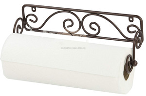 Iron Wire Wall Mounted Kitchen <b>Paper</b> <b>Towel</b> Holder With Brown Powder Coating Finishing Unique Design Best Quality For Organizer - Product Image 2
