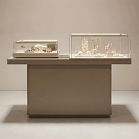Comptoir de réception personnalisé pour boutique avec vitrine en verre, comptoir de présentation de bijoux, vitrine d'accessoires, table de présentation