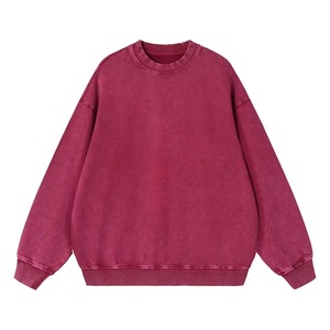 เสื้อสเวตเชิ้ตคอกลมโอเวอร์ไซส์ ยูนิเซ็กซ์ ผ้าฝ้าย 100% ผ้าถักเนื้อนุ่ม สีพื้น สไตล์ลำลอง สตรีทแวร์ แขนยาว สำหรับฤดูใบไม้ร่วง - Product Image 3