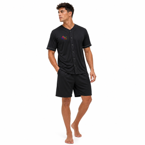 Maillot de baseball respirant à manches courtes, écologique et personnalisable pour les entraînements sportifs et les compétitions estivales masculines - Product Image 6