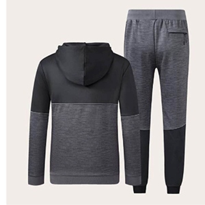 Survêtement d'hiver fonctionnel pour homme à capuche 100 % coton, imprimé sur le devant, idéal pour les échauffements, les entraînements, le quotidien et le streetwear - Product Image 2