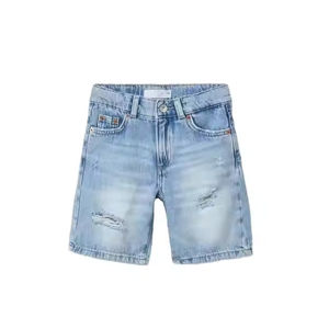 Shorts en jean décontractés personnalisés pour hommes et femmes, taille mi-haute, vente en gros, mode streetwear, appliques et strass personnalisés - Product Image 4