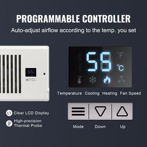 Ventilatore Silenzioso per Bocchette di Ventilazione con Termostato e Telecomando, Adatto per Bocchette da 4FT X 12FT - Product Image 4