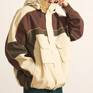 Veste de moto camouflage à capuche pour homme, imperméable, coupe-vent, fermeture éclair, décontractée, printemps, poches, coupe ample, taille standard - Product Image 2