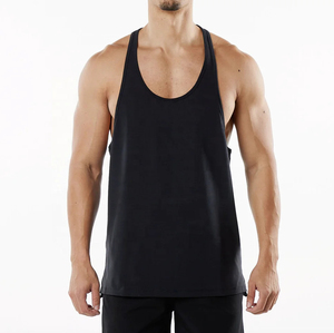 Camiseta sin Mangas para Hombre, Color Beige, Cuello Redondo, Tejido de Punto, Color Sólido, Transpirable, Estilo Casual - Product Image 3