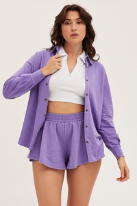 Women's Casual Daily Outfit Solid Two-Piece Pant Set Sun Metal Button <b>Long</b> Pants Button-Up <b>Vest</b> Top Featuring sleepwear - Product Image 4