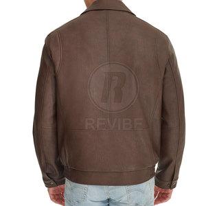 Chaqueta de Cuero Ecológica Transpirable de Alta Calidad con Logotipo Frontal Personalizable, Diseño a Bajo Precio para Hombre, Invierno - Product Image 3
