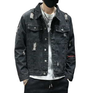 Casual Wear Custom Plain Blank Bulk Quantity <b>Men</b> <b>Denim</b> <b>Jackets</b> New Trendy Pockets Turn Down Collar <b>Men</b> Casual <b>Denim</b> <b>Jackets</b> - Product Image 6