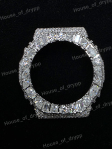 ขอบนาฬิกาประดับเพชรโมอิสซาไนต์ VVS แบบ Iced Out |   นาฬิกาซีรีส์ 2100 - Product Image 1