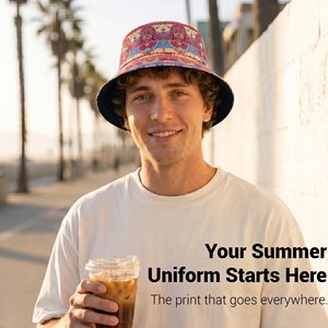 Printed Bucket <b>Hat</b> for Women <b>Men</b> Packable Summer <b>Sun</b> <b>Hat</b> for Beach, Vacation, Daily Wear - Product Image 2