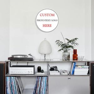 Insegna Decorativa in Metallo Personalizzata con Logo e Testo - Design Rotondo - Product Image 3