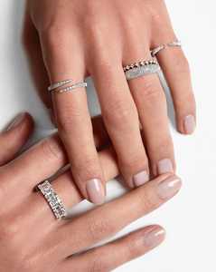 Half Eternity Wedding Bands 14k Solid Gold Baguette Round Lab Grown Diamond 6 mm Wide Luxury Stackable <b>Rings</b> Manufacturer Direct - Product Image 6