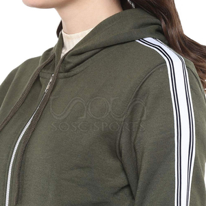 Sweat à capuche rayé Pro-Fit pour femme, logo personnalisé, vêtements de sport performants, tenue d'entraînement pour équipe professionnelle, nouveau modèle 2026 - Product Image 5