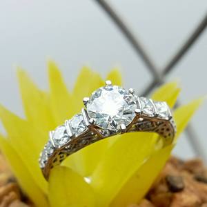 Unisex Luxury 18K Solid Gold 2 Carat Trendy Engagement <b>Ring</b> Full VVS/VS EF Lab Grown Diamond Classic Wedding Gift Anniversary - Product Image 1