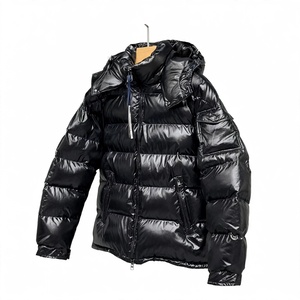 Blouson d'hiver unisexe à motif lettres, à capuche, fermeture éclair, imperméable, écologique, coupe-vent, décontracté, longueur standard - Product Image 2