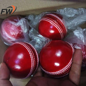 Balle de cricket en cuir la plus vendue avec coutures renforcées pour l'entraînement en intérieur et en extérieur, l'enseignement et le cricket scolaire - Product Image 2