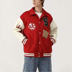 URBANGAZER High Quality 100% Wool Eco-Friendly Anti-Static Thick Varsity <b>Jacket</b> <b>Men</b> Chenille Embroidery Sleeves Custom <b>Baseball</b> - Product Image 1