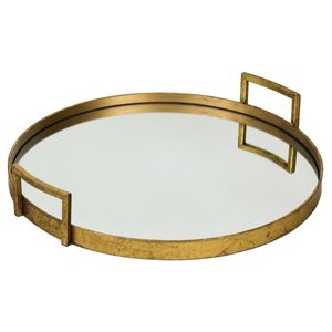 Plateau rond en verre contemporain pour table basse de salon, service de thé, café, collations, arrangement décoratif - Product Image 4