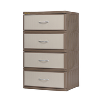 Cómoda de Dormitorio de 4 Niveles en Oferta, Organizador de Almacenamiento Multicapa, Cajones de Gran Capacidad, Diseño Moderno y Minimalista