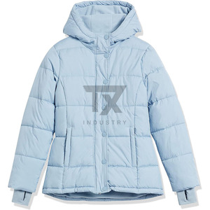 CUSTOMIZED Women's Quilted Diamond Puffer Jacket Winter Coat Long Sleeve Button Down Outerwear with Pockets - Product Image 1