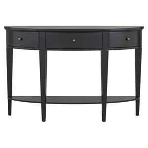 Consolla moderna curva in stile U con 3 cassetti e 1 ripiano per l'ingresso del corridoio o il divano del soggiorno - Product Image 3