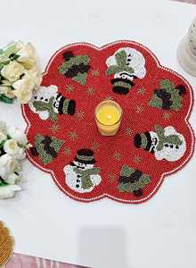 Beautiful Handcrafted Beaded <b>Table</b> <b>Placemat</b> with Embroidery Work for <b>Dining</b> <b>Table</b> Home Decor Restaurant and Events - Product Image 4