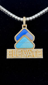 Joyería de Hip Hop de lujo personalizada 925 Sterling Silver3D letra Iced Out Soild VVS Moissanite diamante con esmalte colgante collar - Product Image 5