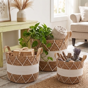 2026 Latest High Selling Sea Grass <b>Basket</b> Premium Quality Sea Grass <b>Basket</b> Handmade Elegant for Home Kitchen Storage Holding - Product Image 1