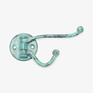 Gancho Doble de Zinc y Latón Estilo Rústico Retro para Montaje en Pared, Decoración para Baño o Dormitorio - Product Image 2
