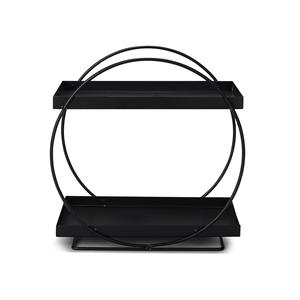 Étagère de rangement à 2 niveaux en métal pour comptoir, plateau décoratif pour vanité, rangement de maquillage et cosmétiques, étagère à épices de cuisine, support de rangement pour salle de bain - Product Image 4