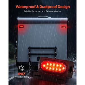 Kit Luci Posteriori a LED 10-30V per Rimorchio, Freno, Indicatore di Direzione, Luce di Posizione, Impermeabile, Sinistra e Destra (Laterale) per Rimorchio - Product Image 4