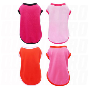 Chemises pour chiens de petite et moyenne taille, pour femelles, débardeur sans manches mignon, tee-shirt uni rouge rose, confortable, léger, respirant, pour tous les jours - Product Image 1