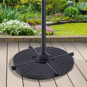 Set di 4 basi per ombrellone da patio, pesi per ombrellone a braccio laterale da esterno con capacità di 52 e 112 libbre e serbatoio d'acqua da 52 litri - Product Image 2
