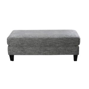 Pouf in Ciniglia Stile Contemporaneo, 1 Pezzo, Seduta Grigia in Peluche, Arredamento Moderno per Soggiorno - Product Image 3