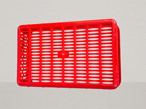 Plateau en plastique rectangulaire 100% PP vierge 47x31,5x16 cm Panier pour l'agriculture Fruits Légumes Panier empilable en plastique PP - Product Image 3