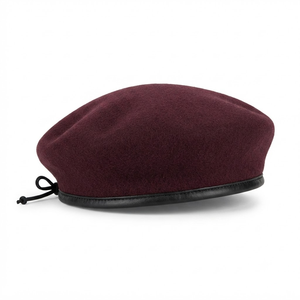 Custom 100% Wool Felt Beret <b>Hat</b> Solid Color Casual Unisex Hand Embroidered Custom Logo Beret <b>Hat</b> - Product Image 1