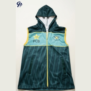 Custom Sublimated Cricket Training Sleeveless Hoodie - Quick-Dry <b>Athletic</b> Vest for Men - Product Image 4