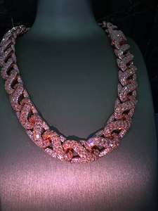Collar de eslabones cubanos con incrustaciones de moissanita VVS amarilla talla baguette, de moda, el más vendido, estilo Hip Hop, lujo llamativo - Product Image 4